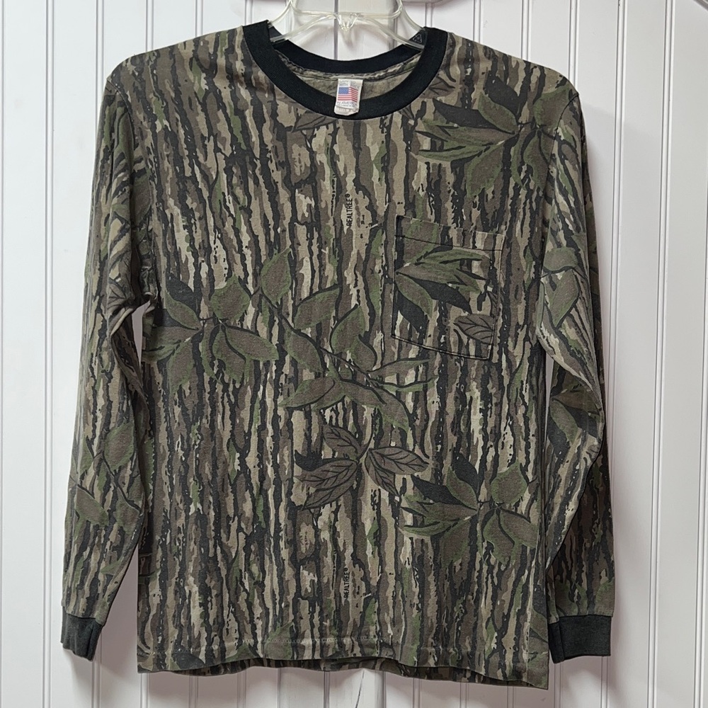80s Realtree Camo Long Sleeve M Vintage - Picture 2 of 6